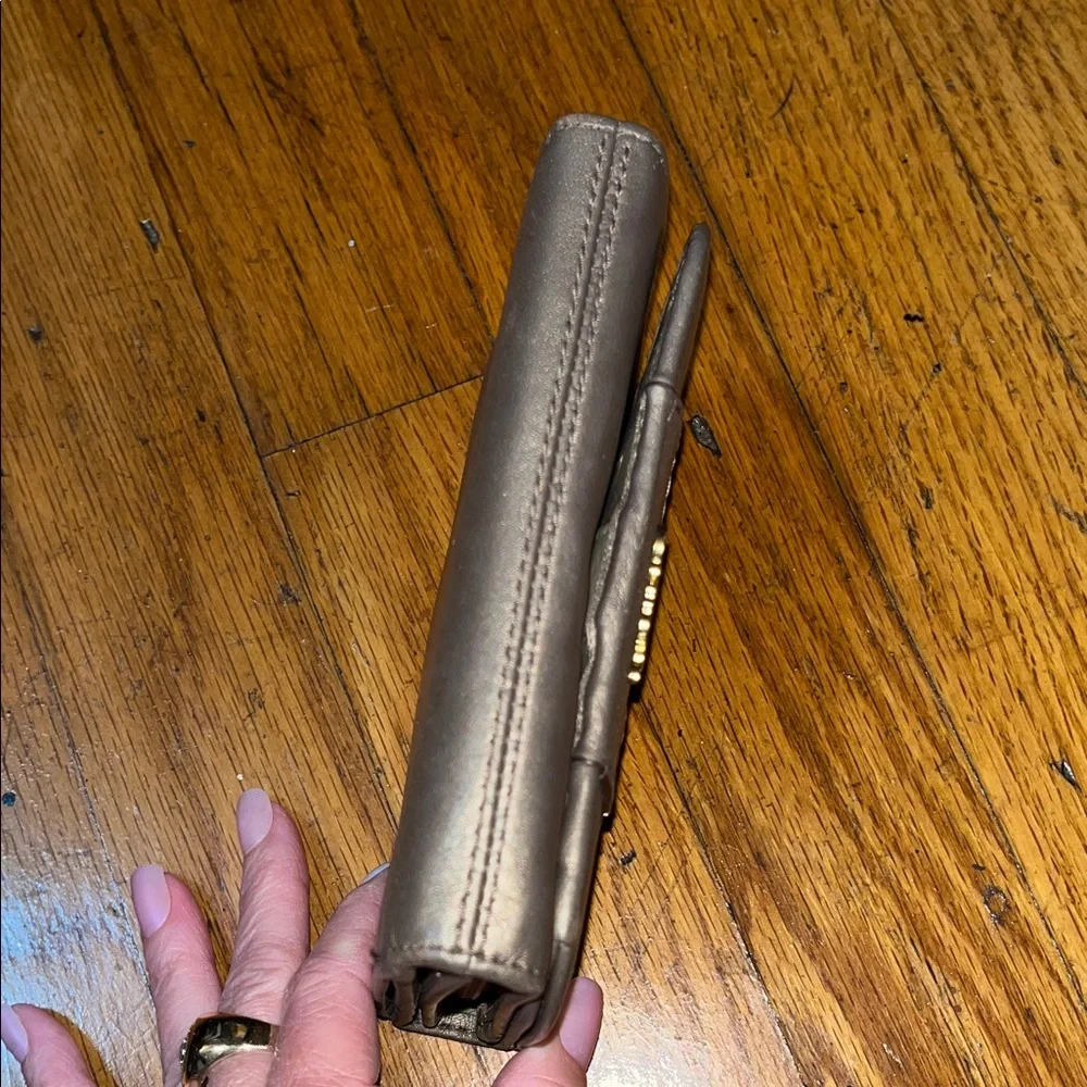 Coach Metallic Gold Leather Wallet